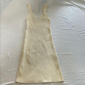 Elegant Cream Knit Dress